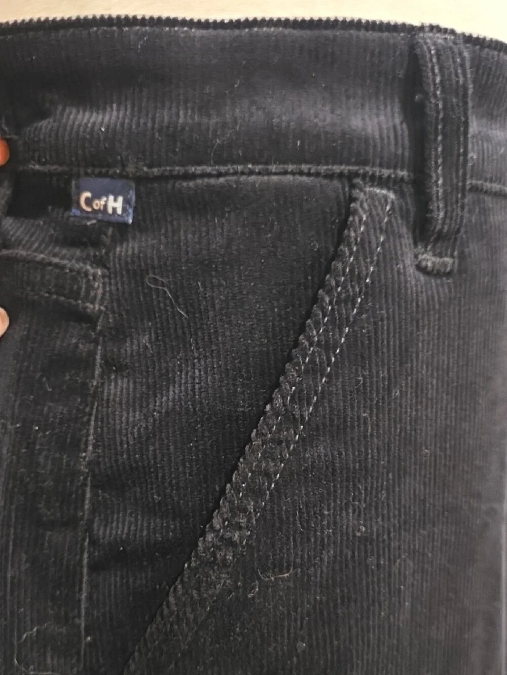NEW RARE $248 CITIZENS OF HUMANITY LINA BLACK CORDUROY TROUSER PANTS SIZE 27 - Picture 3 of 11